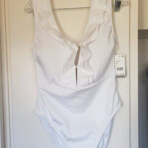 Kenneth Cole Size XL White one-piece Swimsuit XL